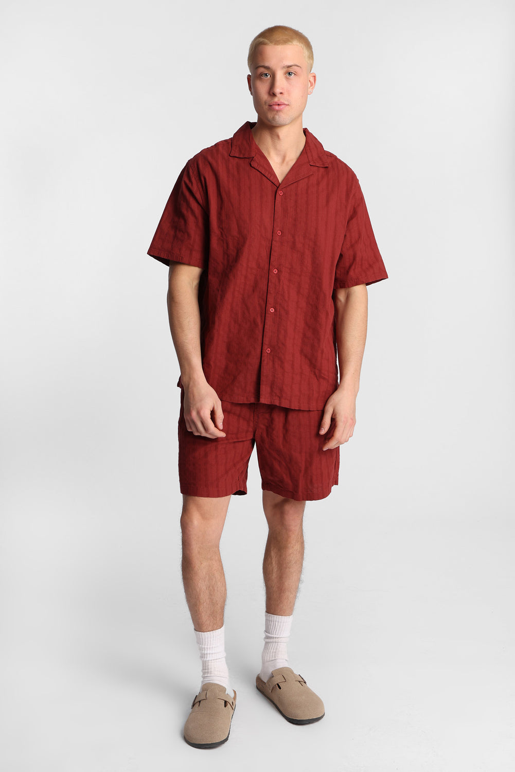 Textured Striped Shorts Textured Striped Shorts