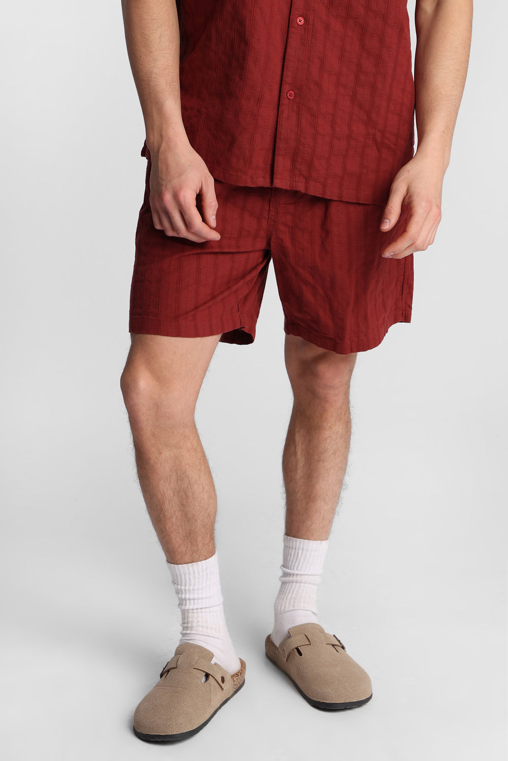 Textured Striped Shorts Textured Striped Shorts
