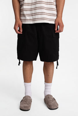 Short ample en sergé à multiples poches