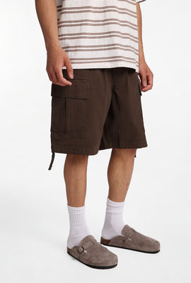 Multi-Pocket Loose Twill Shorts