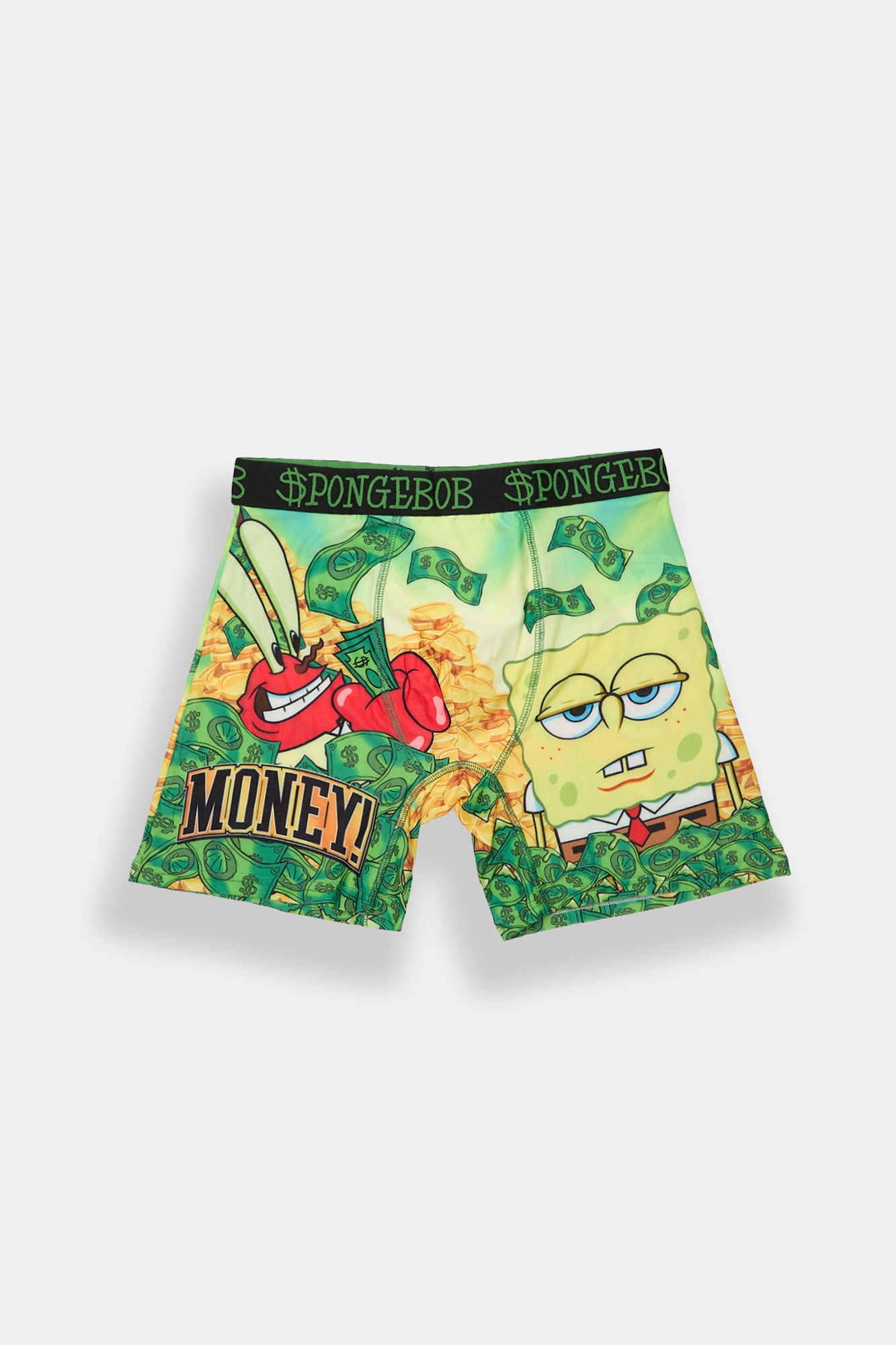SpongeBob Get Money Boxer Brief - Green /