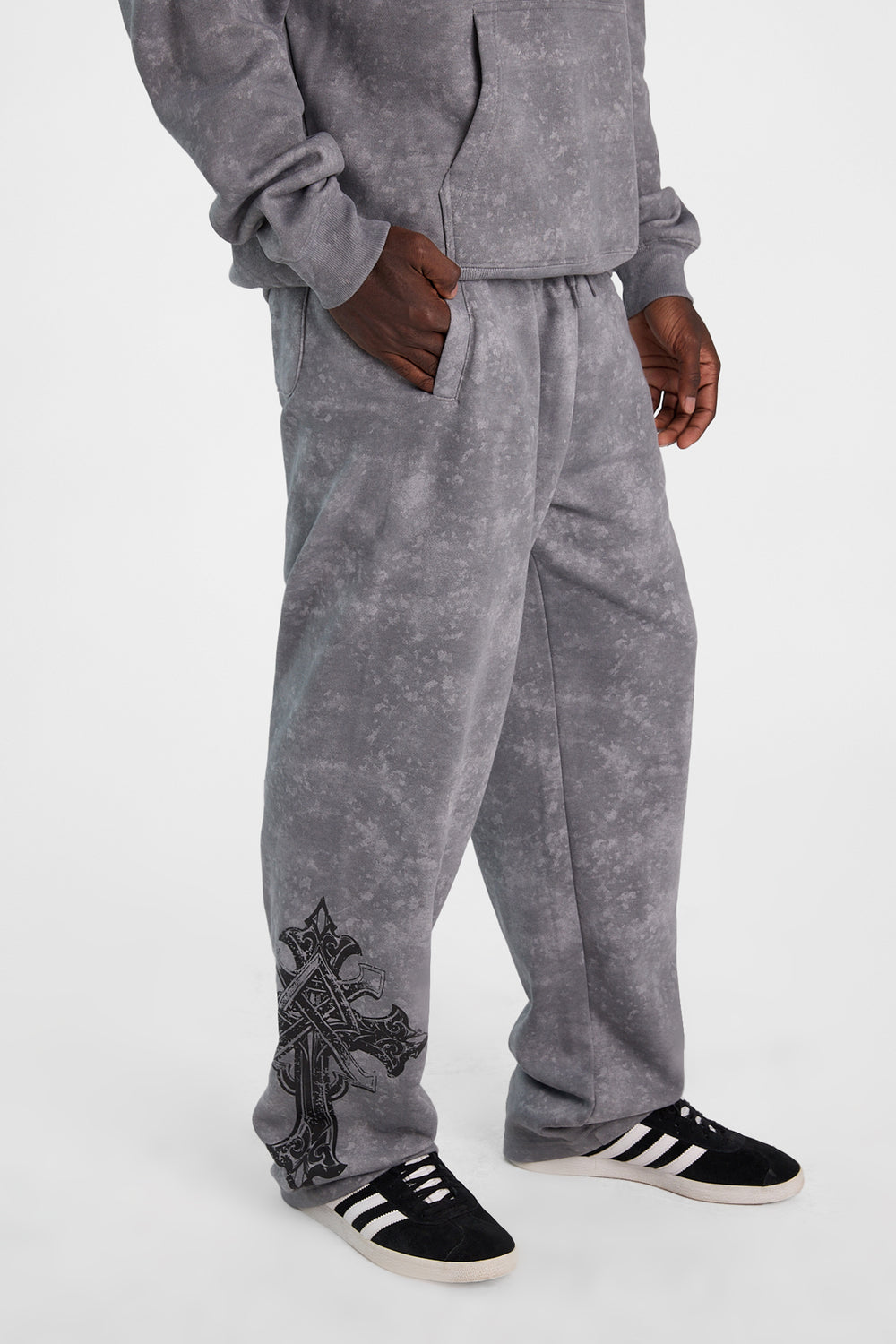 Arsenic Cross Washed Baggy Sweatpants Arsenic Cross Washed Baggy Sweatpants