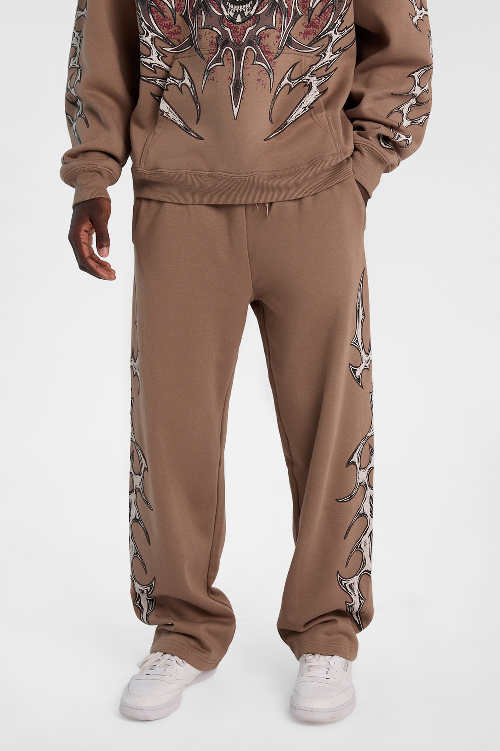 Pantalon en molleton ample imprimé Arsenic Pantalon en molleton ample imprimé Arsenic