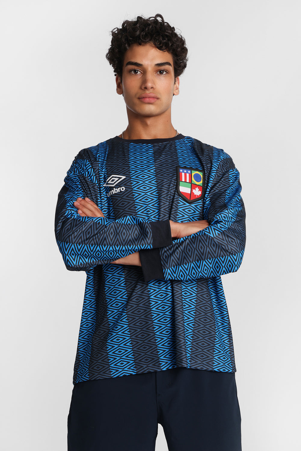 Umbro World's Game Graphic Long Sleeve Crew Neck Jersey Umbro World's Game Graphic Long Sleeve Crew Neck Jersey