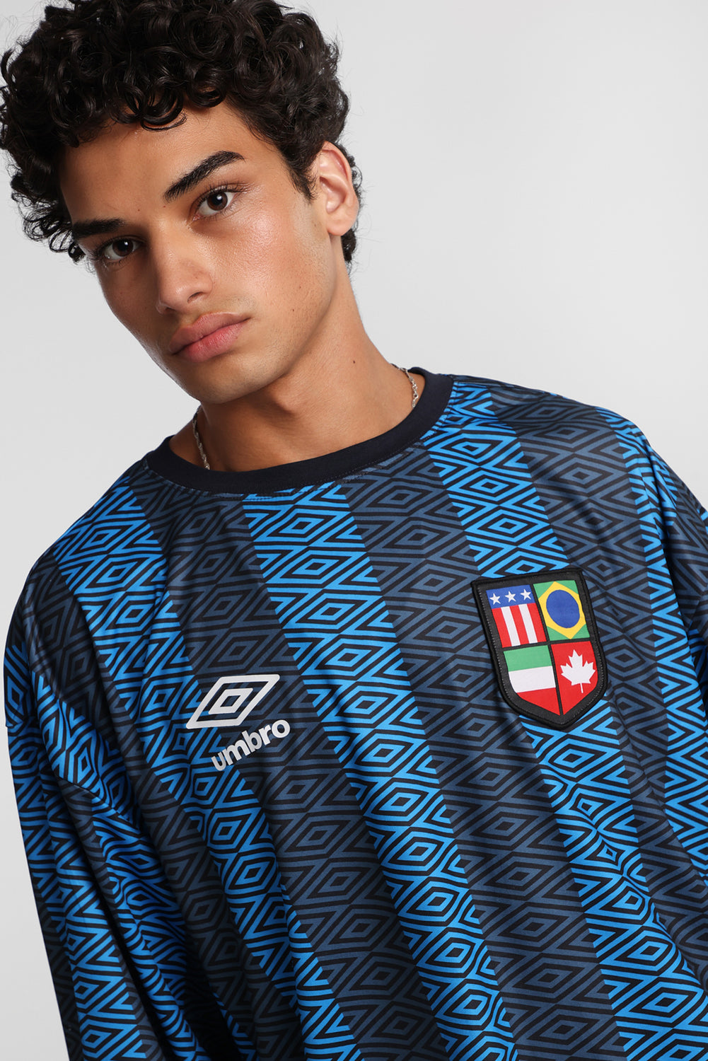 Umbro World's Game Graphic Long Sleeve Crew Neck Jersey Umbro World's Game Graphic Long Sleeve Crew Neck Jersey