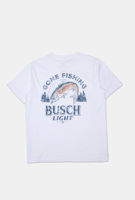 Mens Busch Light Gone Fishing T-Shirt