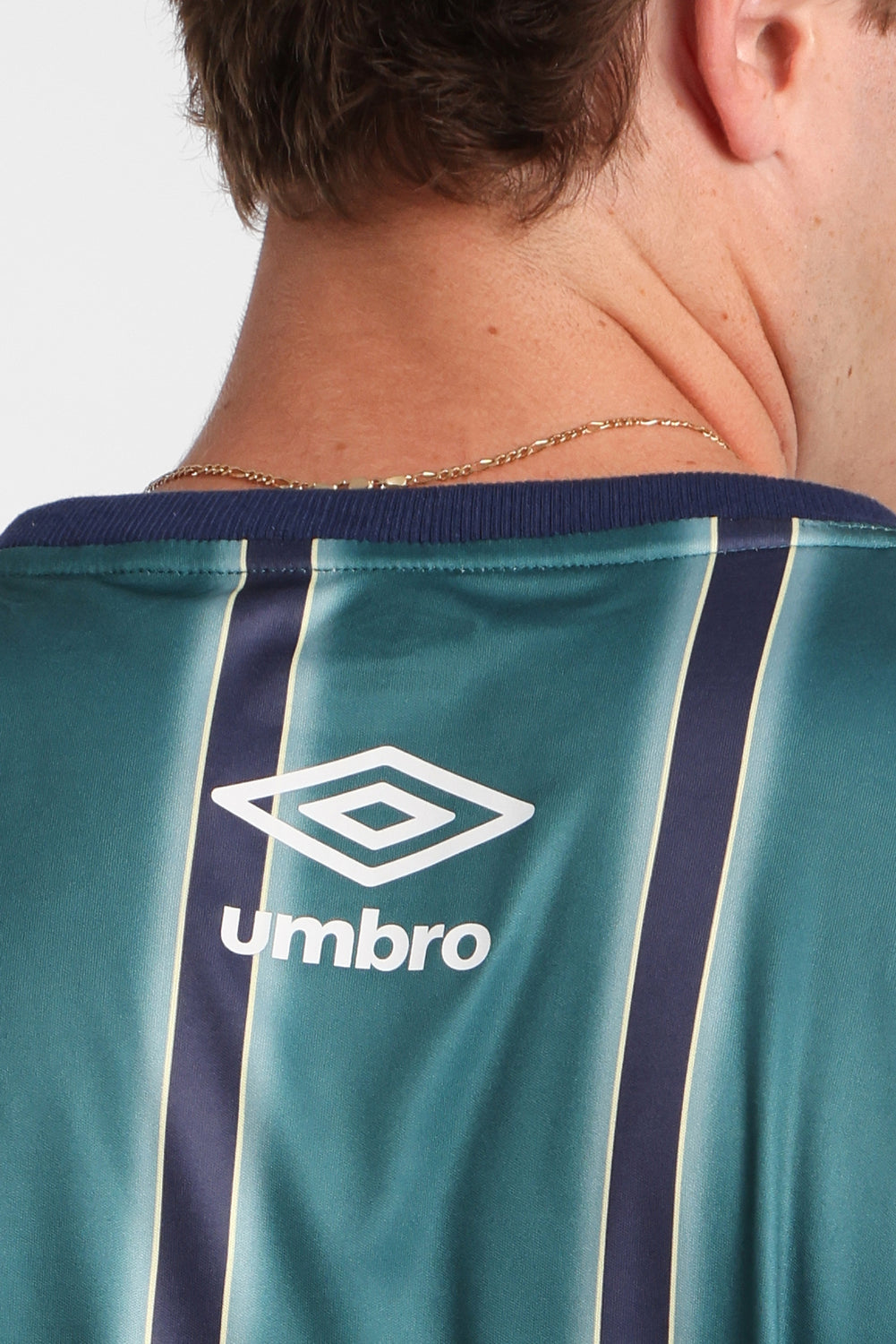 Umbro Large Logo Striped Tee Umbro Large Logo Striped Tee