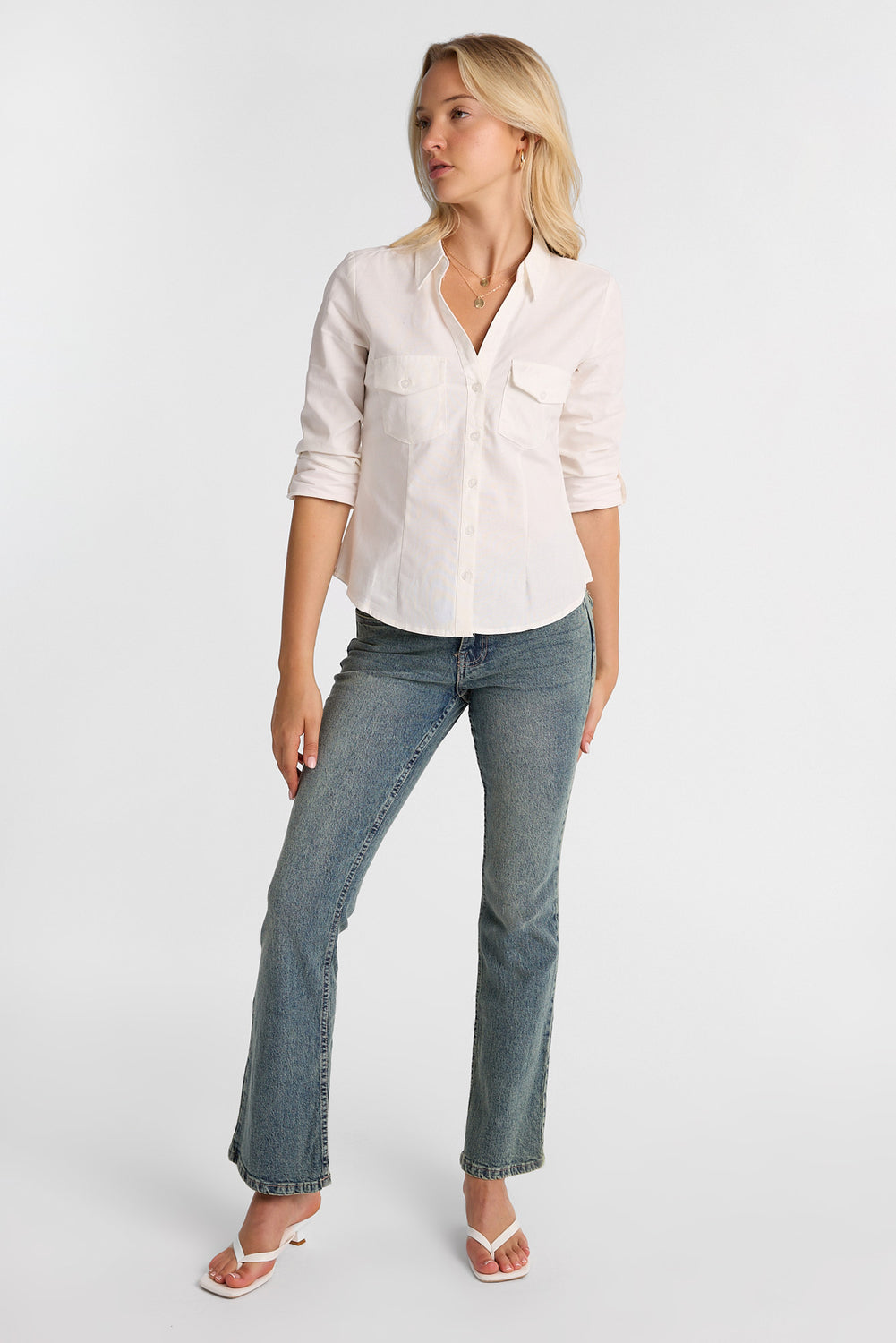 Chemise à manches longues en coton Chemise à manches longues en coton