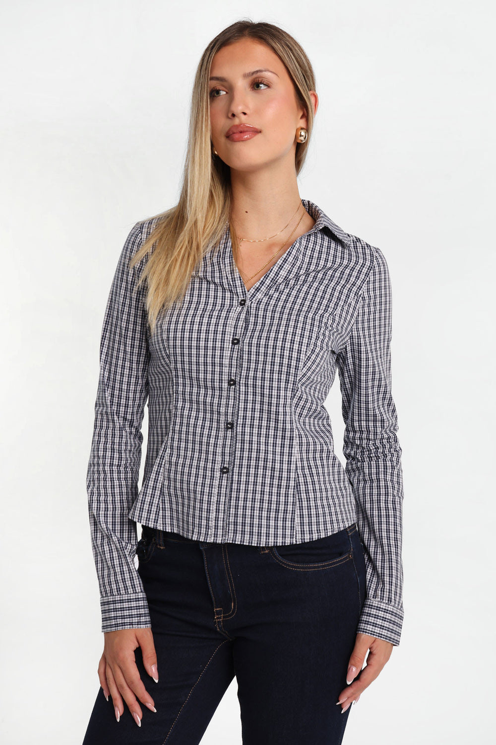 Chemise à manches longues à nouer au dos Chemise à manches longues à nouer au dos