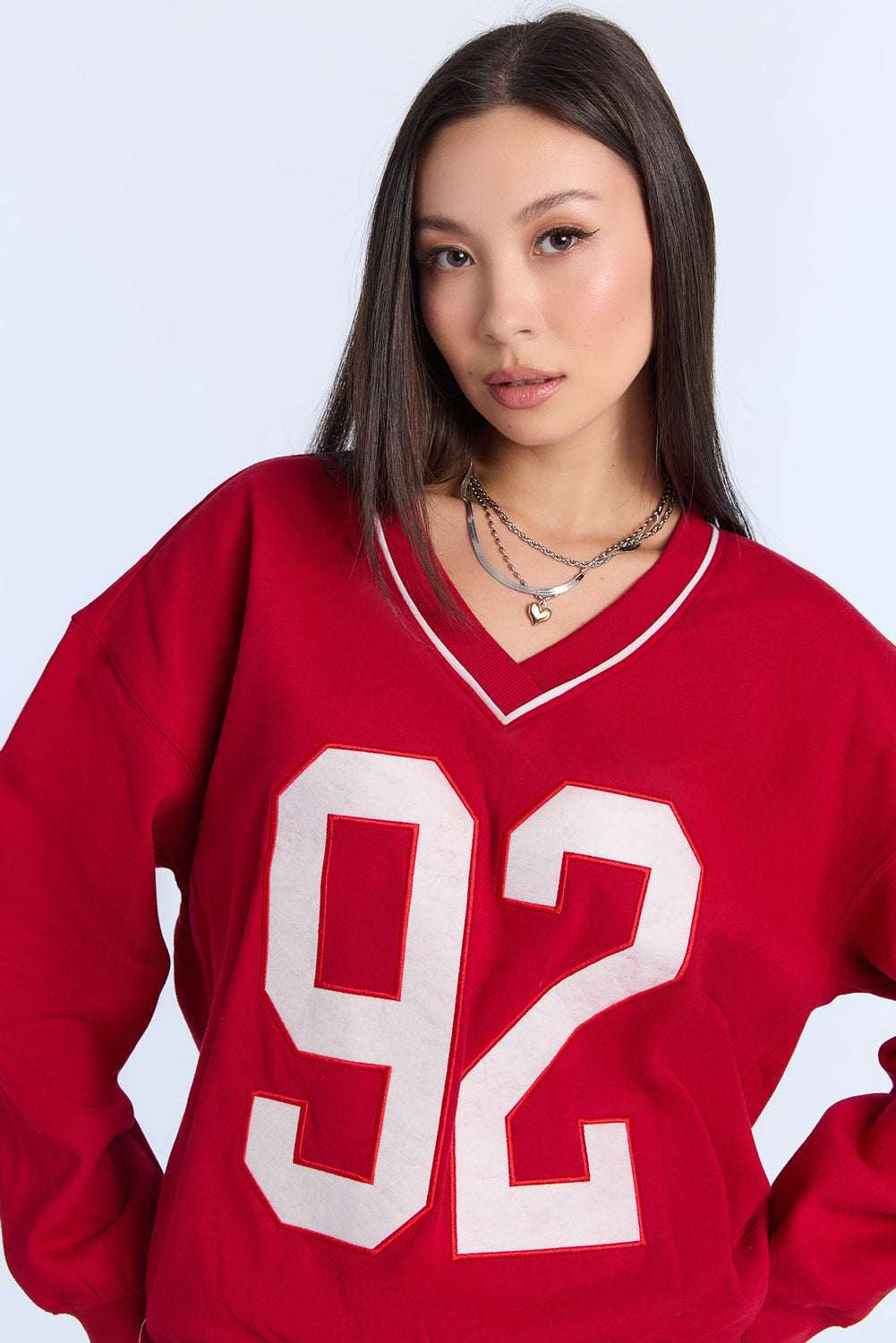 Graphic V-Neck Sweatshirt Graphic V-Neck Sweatshirt