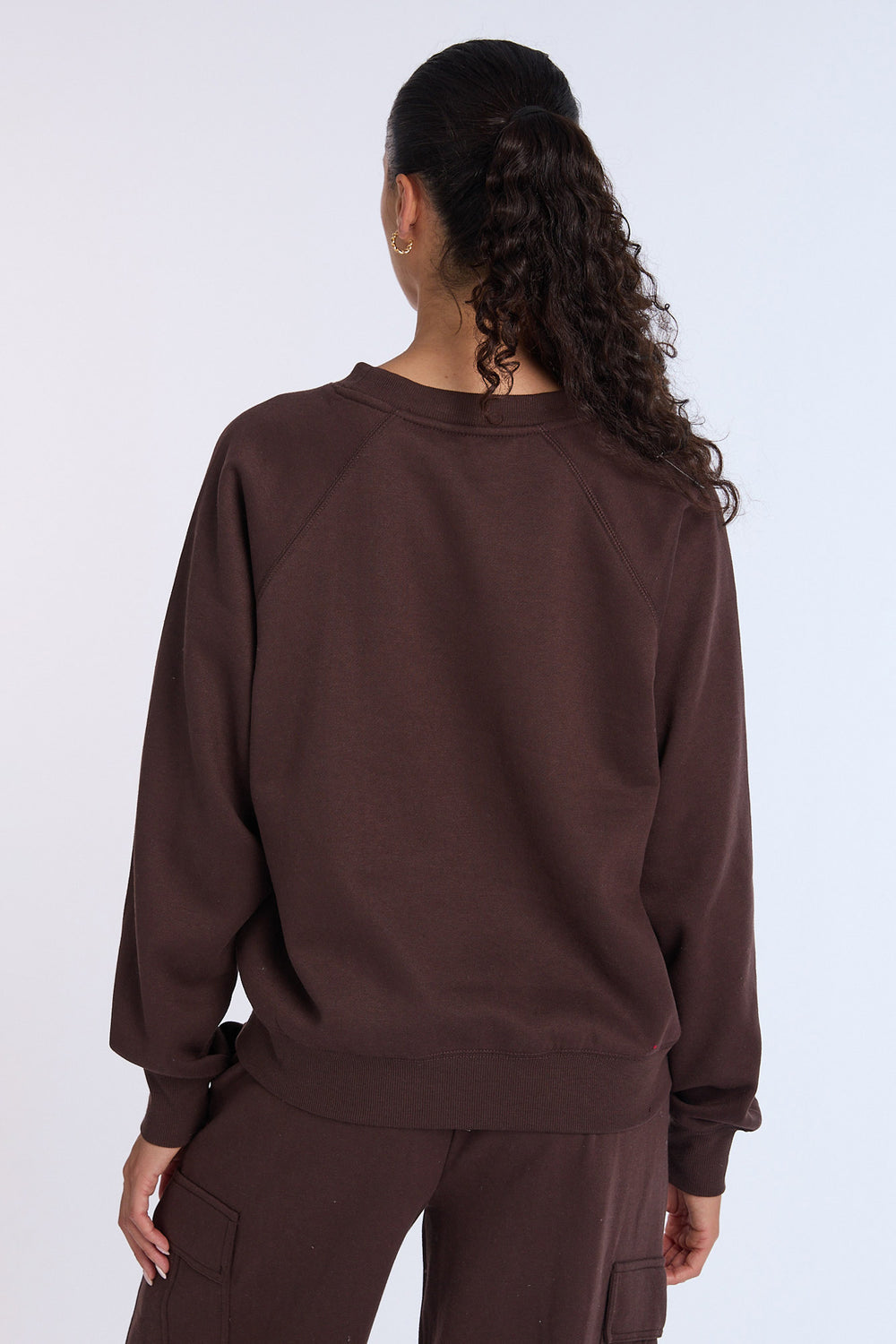 Graphic Raglan Sleeve Crewneck Sweatshirt Graphic Raglan Sleeve Crewneck Sweatshirt