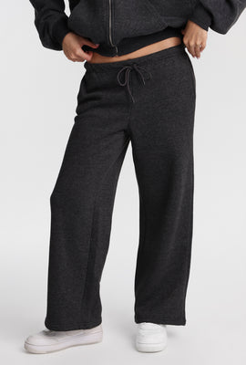 Fleece Wide Leg Drawstring Sweatpants