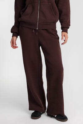 Fleece Wide Leg Drawstring Sweatpants