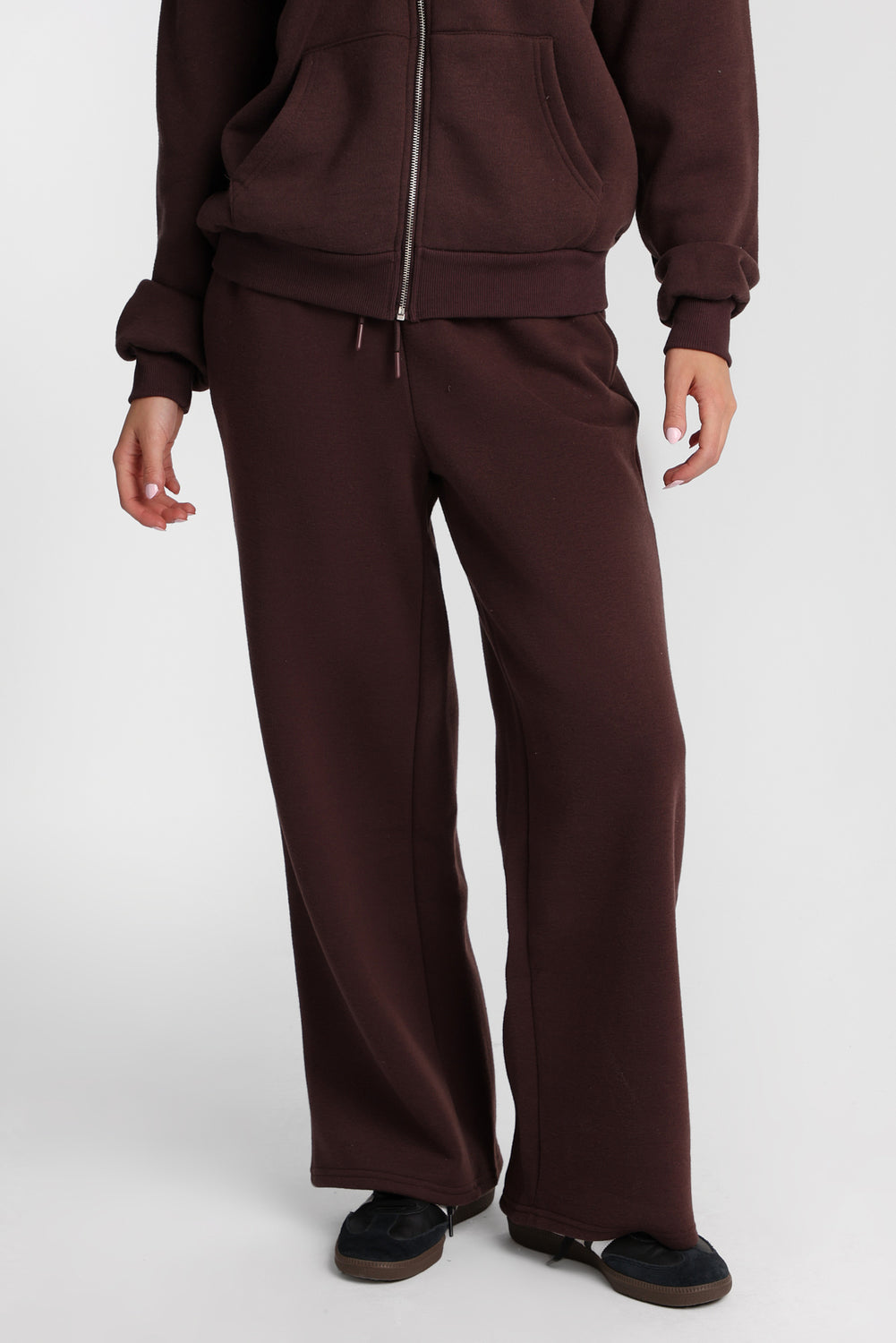 Fleece Wide Leg Drawstring Sweatpants Fleece Wide Leg Drawstring Sweatpants