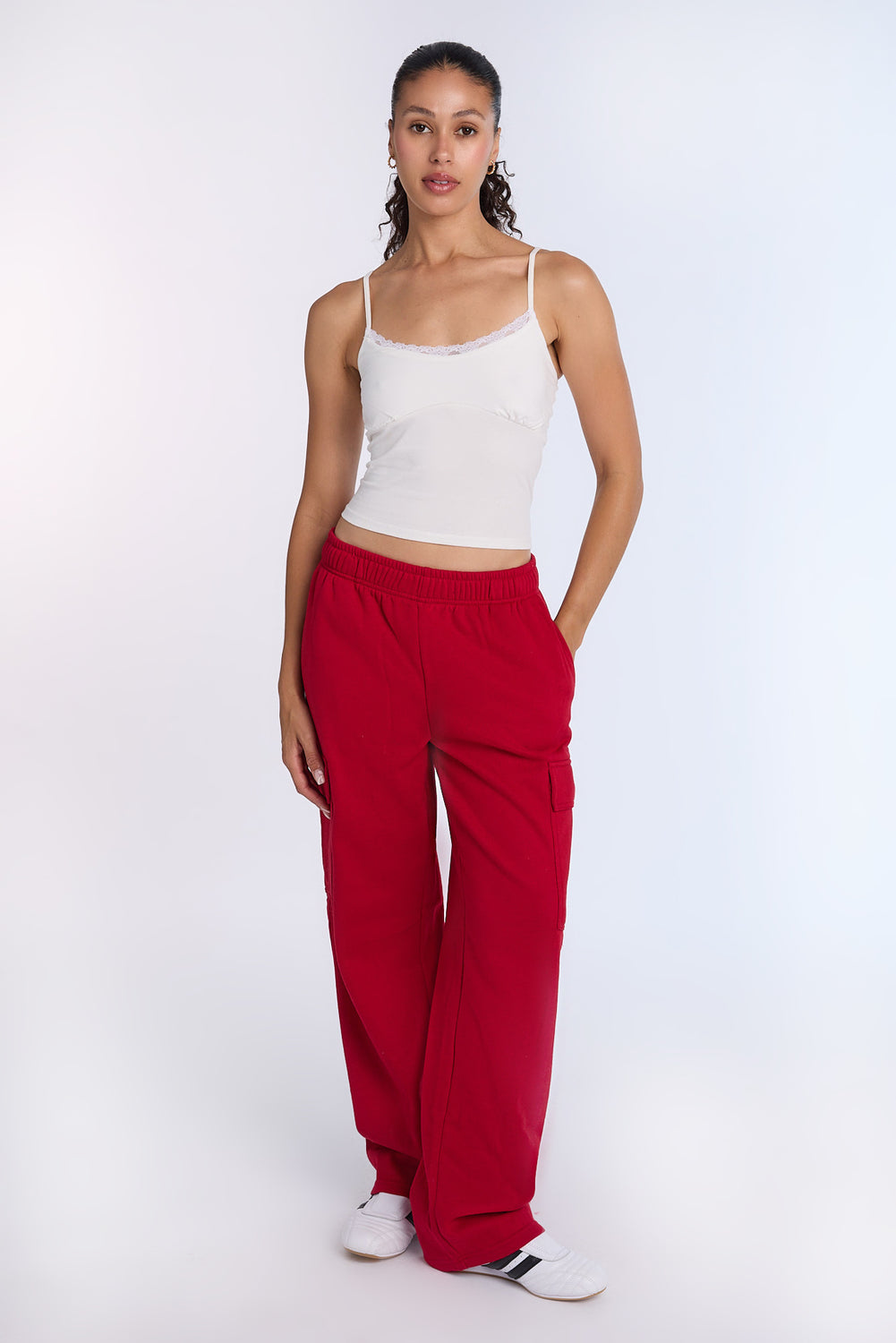 Pantalon de survêtement cargo à jambe large Pantalon de survêtement cargo à jambe large