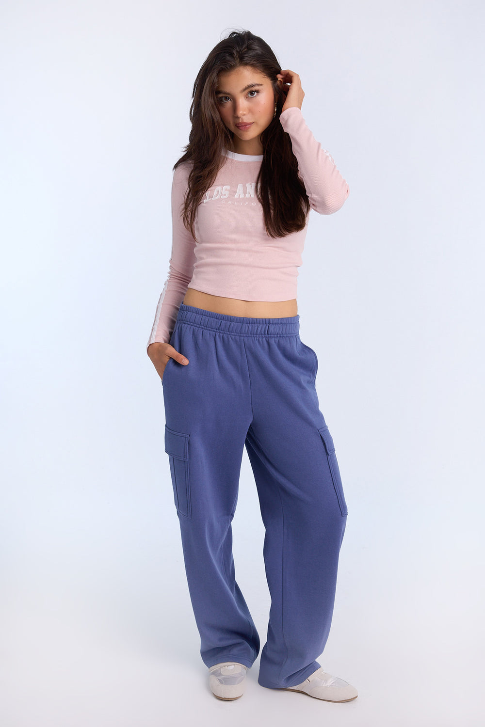 Pantalon de survêtement cargo à jambe large Pantalon de survêtement cargo à jambe large