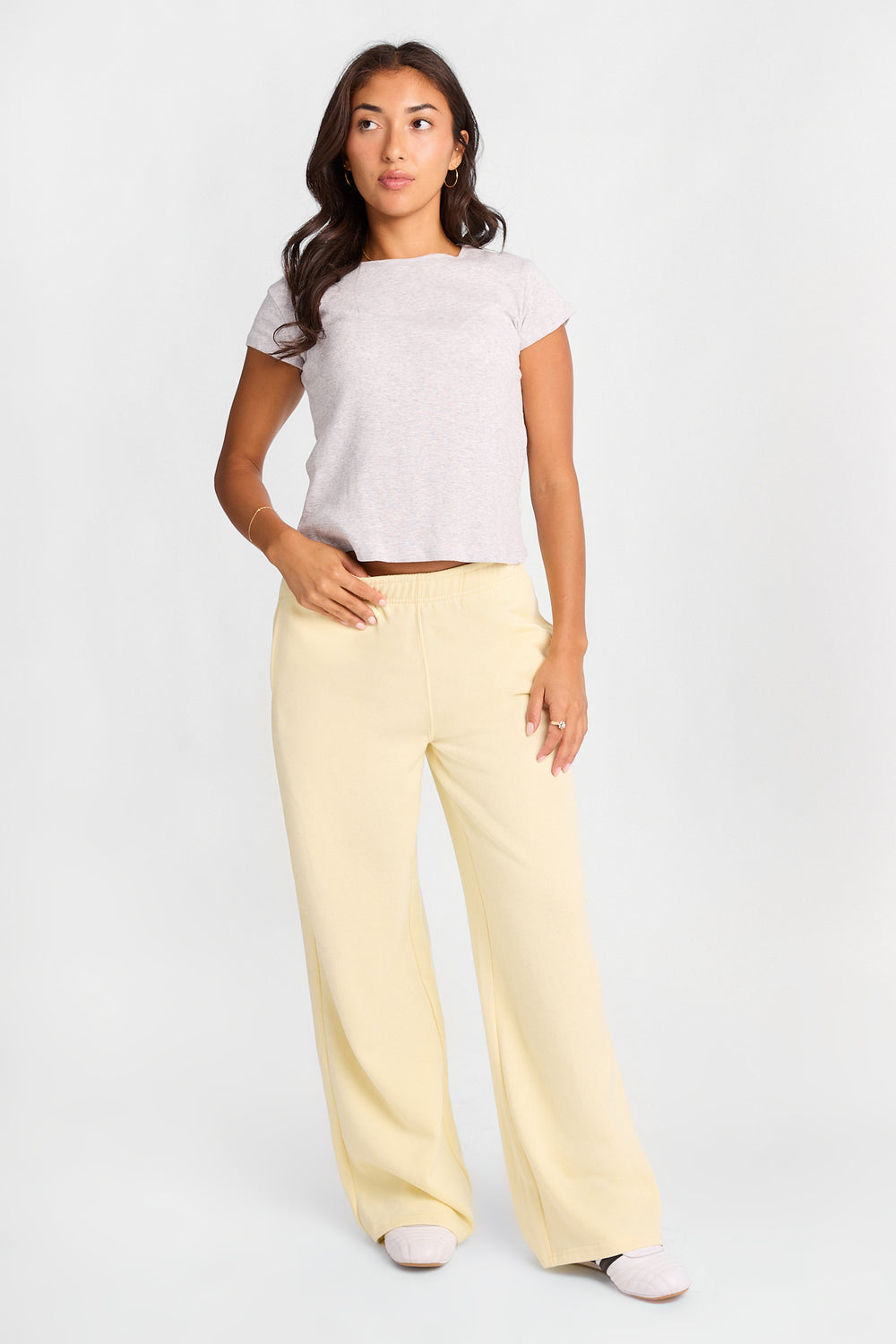 Pantalon de survêtement en molleton ample Pantalon de survêtement en molleton ample