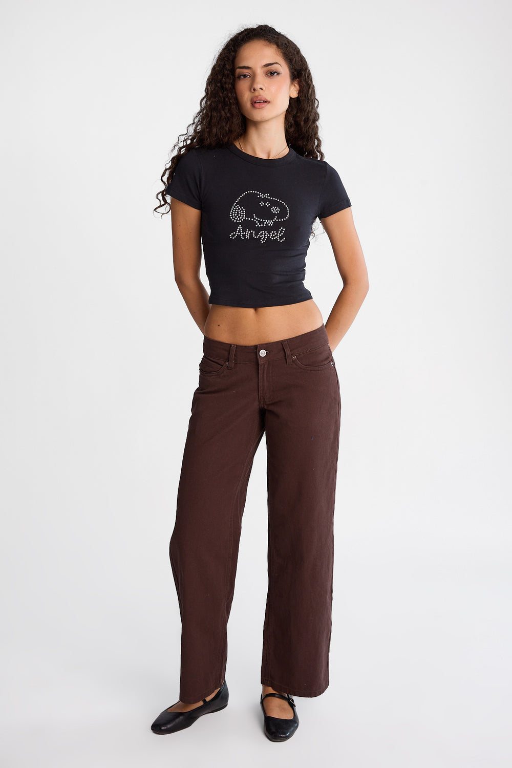 Low Rise Baggy Twill Pants Low Rise Baggy Twill Pants