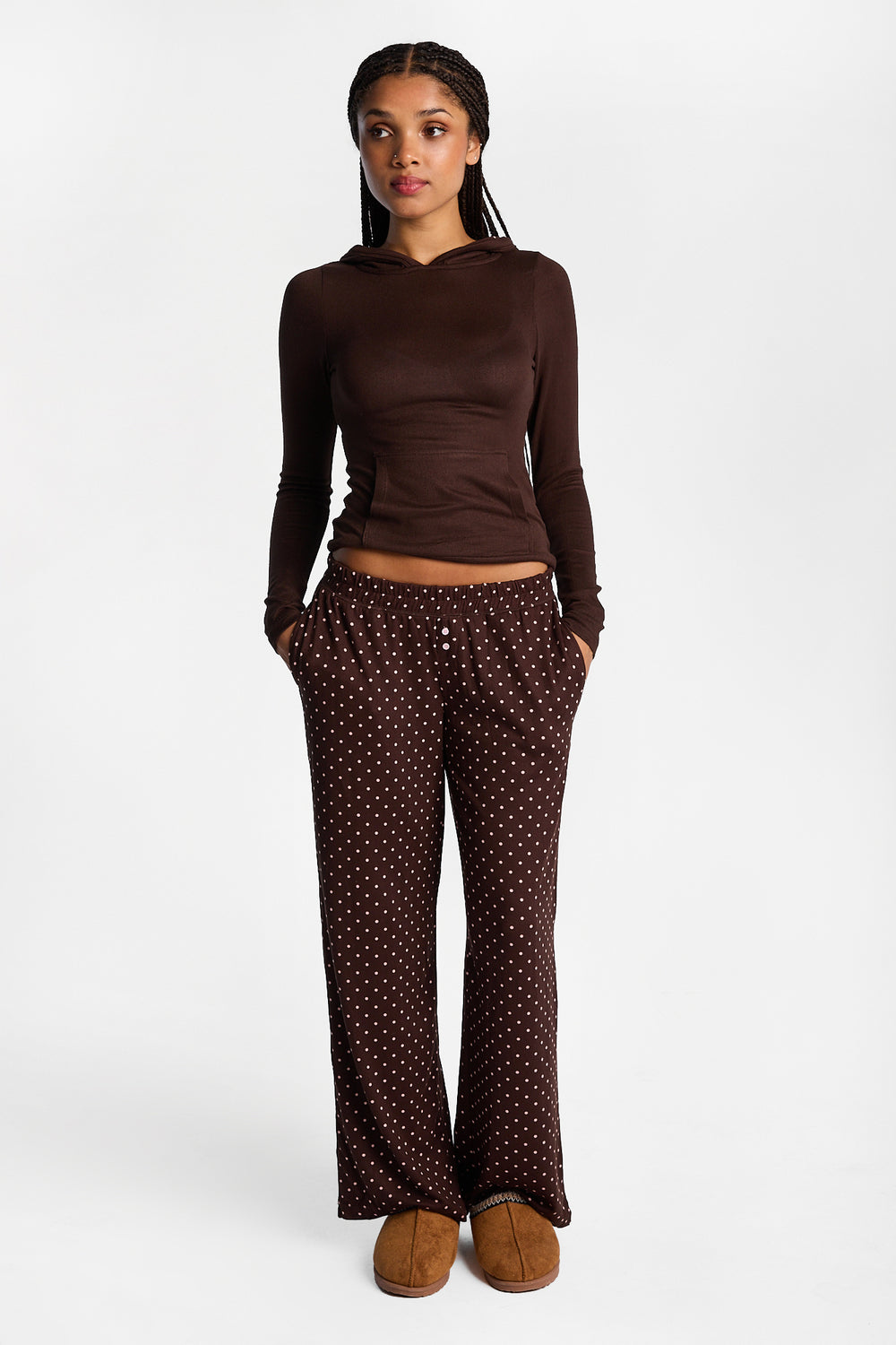 Pantalon détente super doux à jambes larges Pantalon détente super doux à jambes larges