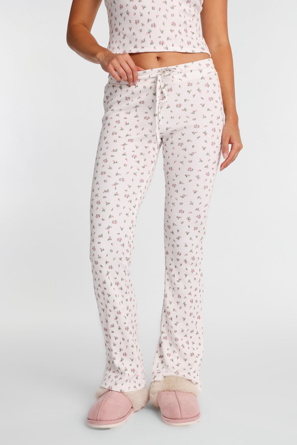 Waffle Knit Bootcut Pajama Pants Waffle Knit Bootcut Pajama Pants