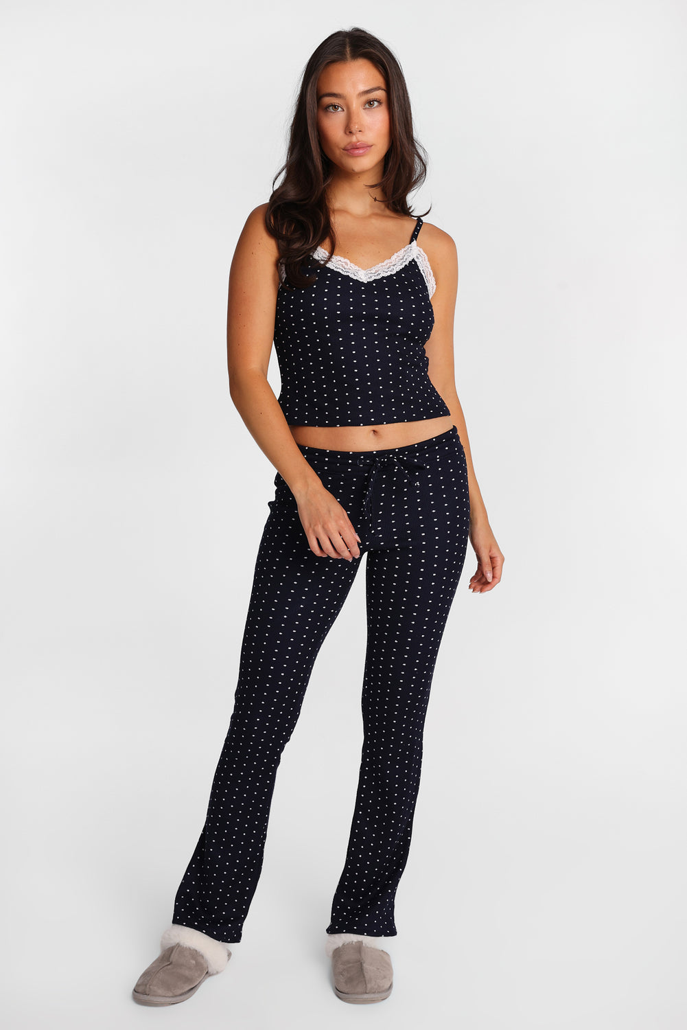Waffle Knit Bootcut Pajama Pants Waffle Knit Bootcut Pajama Pants