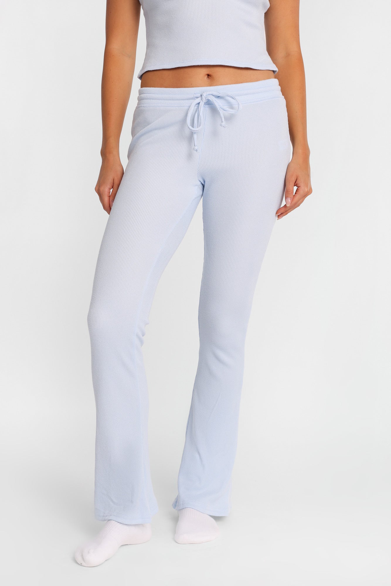 Waffle Knit Bootcut Pajama Pants - /