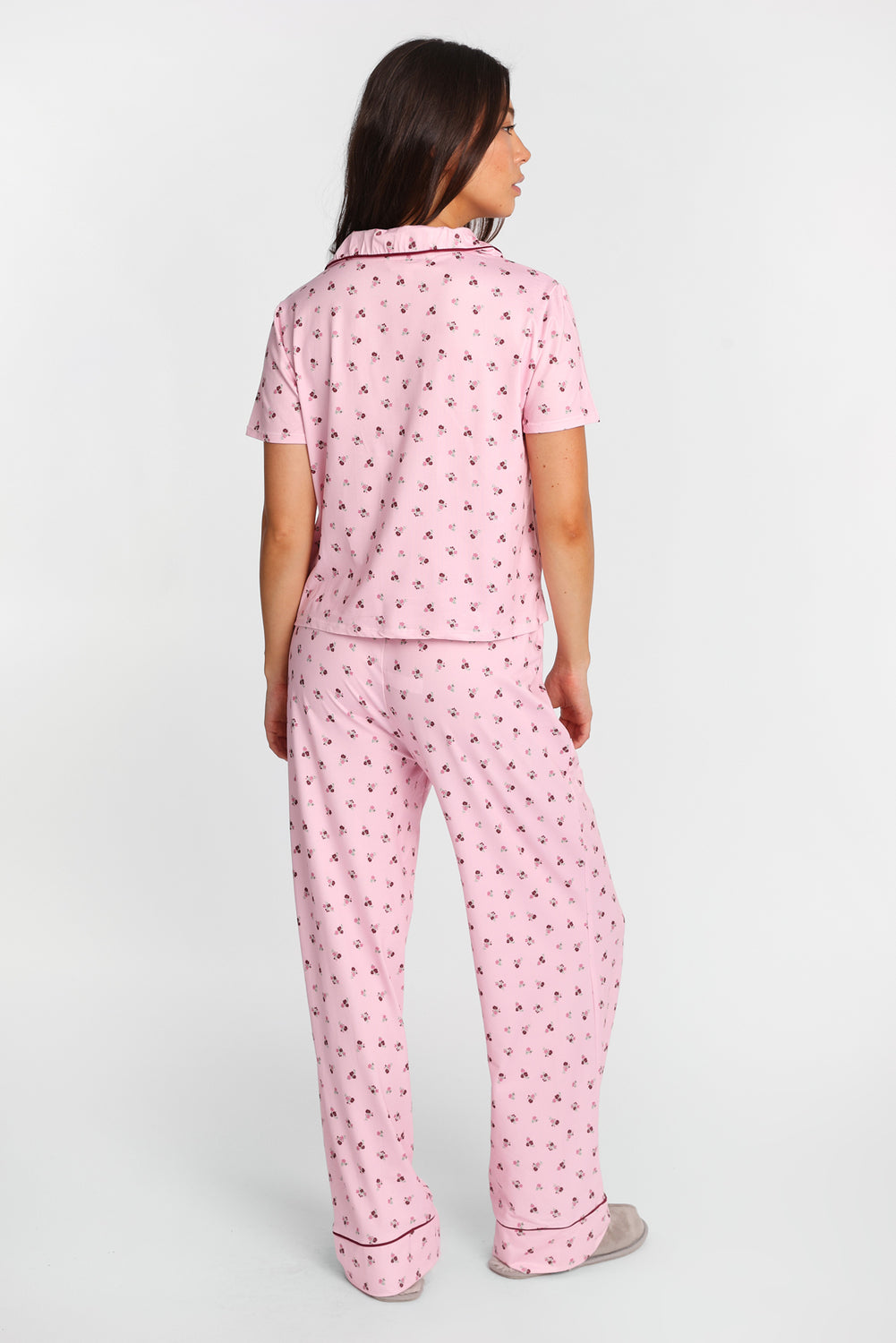 Ensemble chemise et pantalon pyjama coupe Dad Super Doux imprimé Ensemble chemise et pantalon pyjama coupe Dad Super Doux imprimé