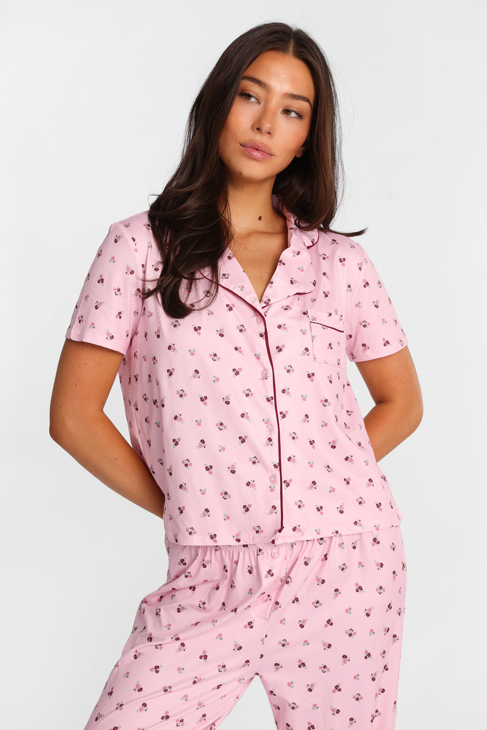 Ensemble chemise et pantalon pyjama coupe Dad Super Doux imprimé Ensemble chemise et pantalon pyjama coupe Dad Super Doux imprimé