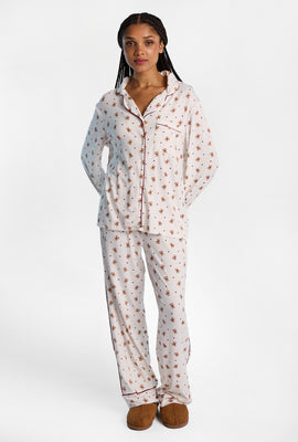Ensemble de pyjama super doux imprimé 2 pièces