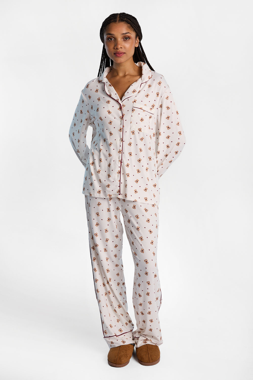 Ensemble de pyjama super doux imprimé 2 pièces Ensemble de pyjama super doux imprimé 2 pièces