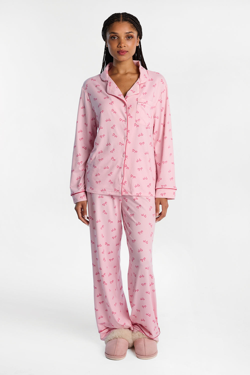 Ensemble de pyjama super doux imprimé 2 pièces Ensemble de pyjama super doux imprimé 2 pièces