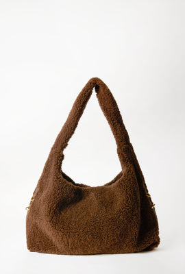 Slouchy Sherpa Shoulder Bag