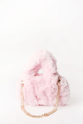 Faux-Fur Mini Shoulder Bag