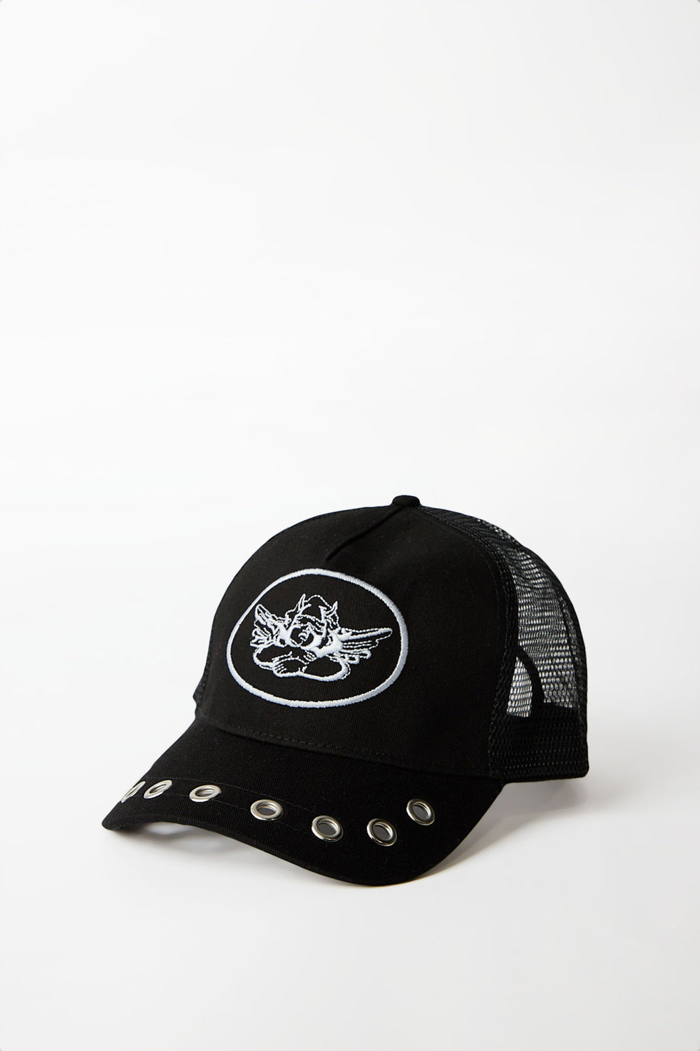 Casquette trucker à ange brodé Casquette trucker à ange brodé