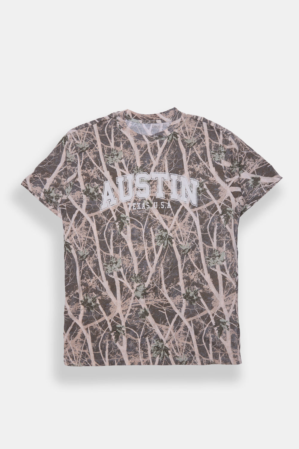 T-shirt coupe boyfriend camouflage arbres Austin Texas T-shirt coupe boyfriend camouflage arbres Austin Texas