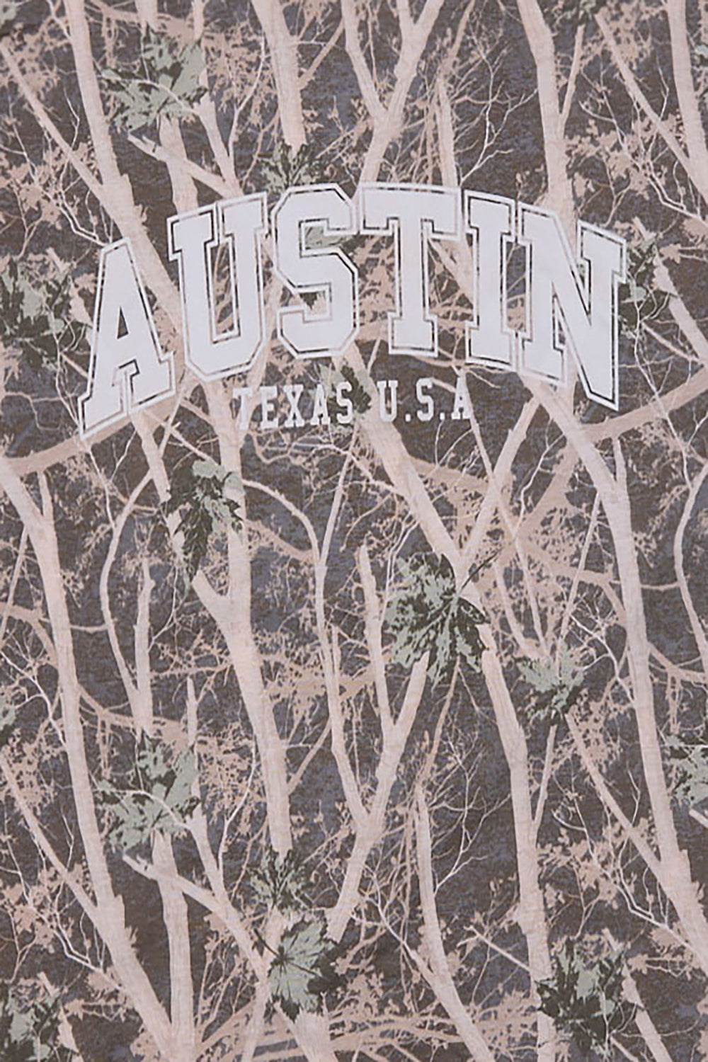 T-shirt coupe boyfriend camouflage arbres Austin Texas T-shirt coupe boyfriend camouflage arbres Austin Texas