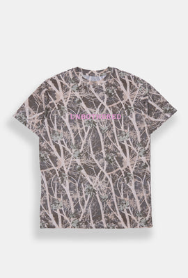T-shirt coupe boyfriend camouflage arbres Unbothered