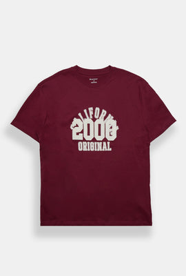 T-shirt coupe boyfriend brodé California Original 2000