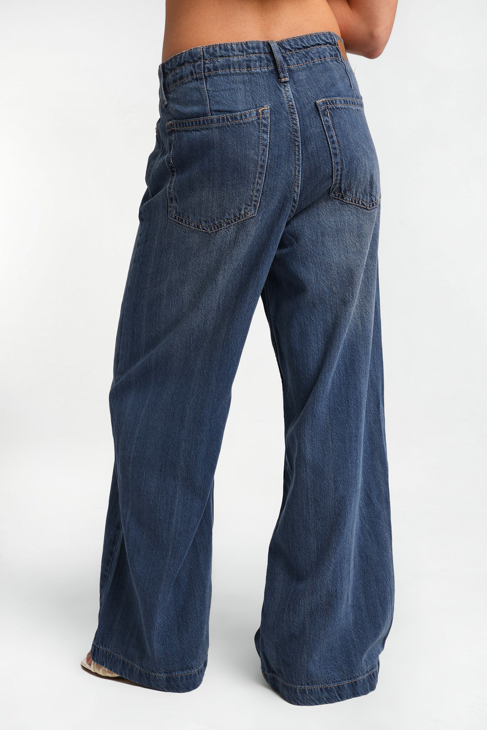 Low Rise Ultra Wide Leg Drawstring Jeans Low Rise Ultra Wide Leg Drawstring Jeans