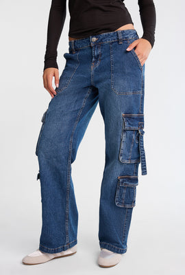 Low Rise D-Ring Cargo Jeans