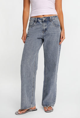 Chloe Adjustable Waist Low Rise Baggy Jeans