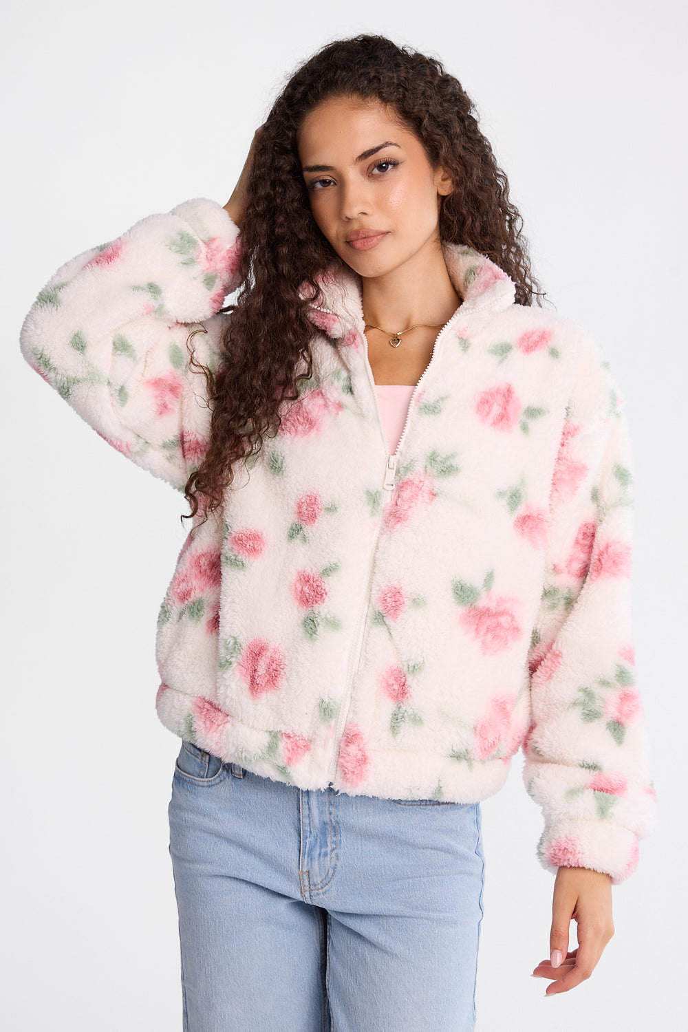 Veste zippée en sherpa Veste zippée en sherpa