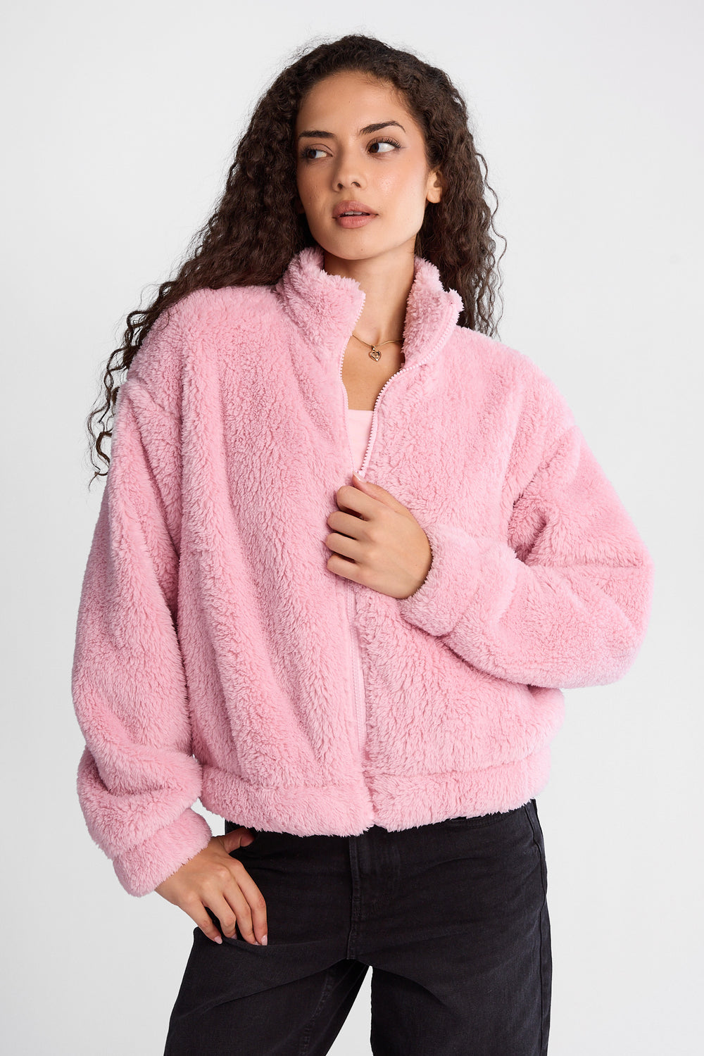 Veste zippée en sherpa Veste zippée en sherpa