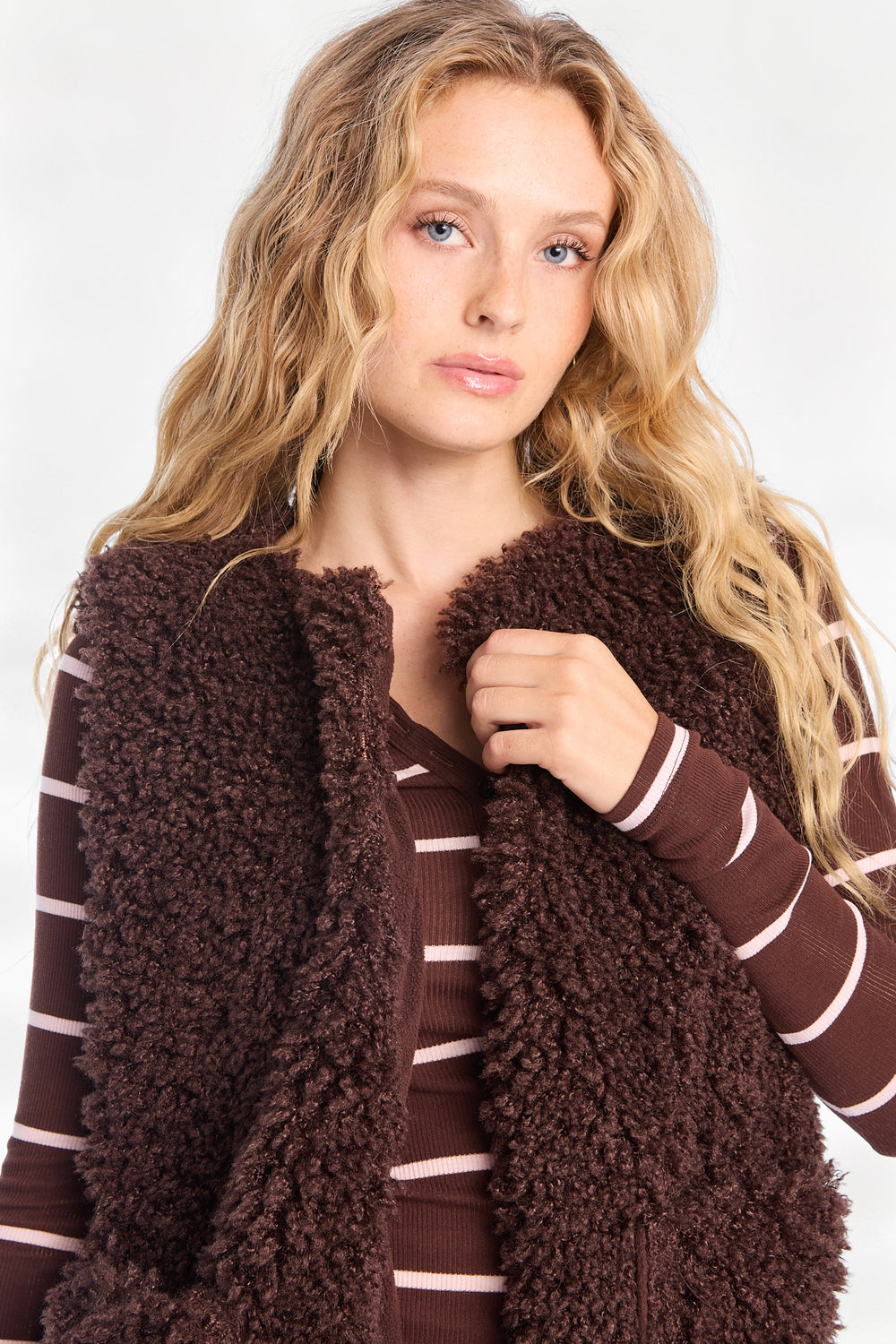 Gilet en fausse fourrure Sherpa Gilet en fausse fourrure Sherpa