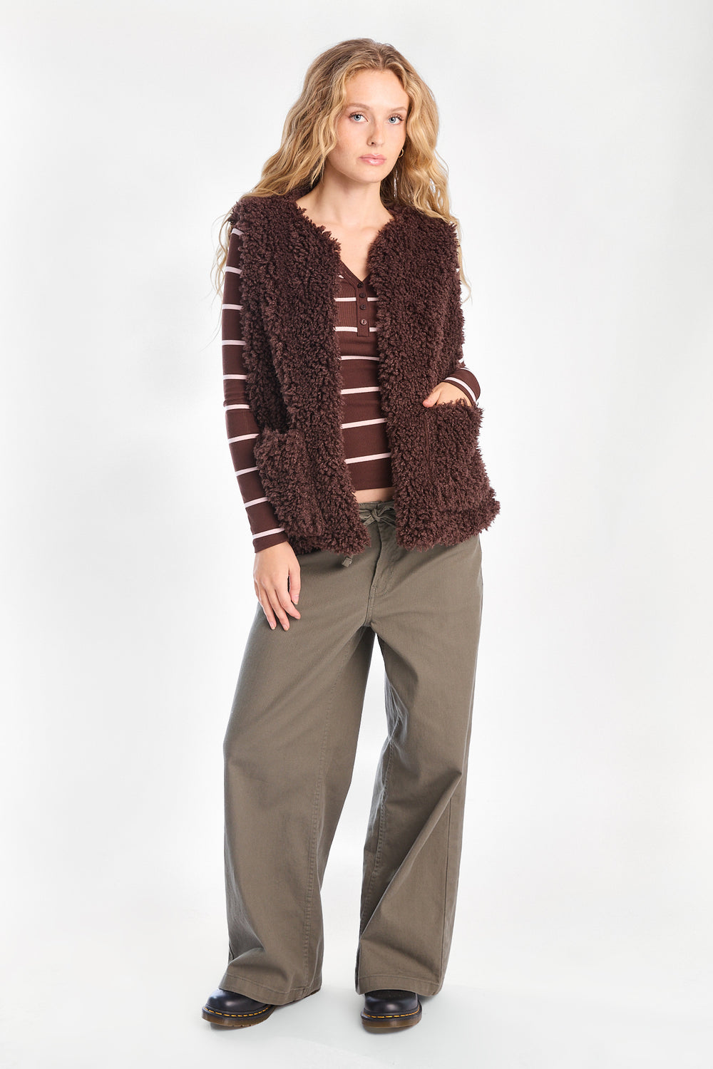 Gilet en fausse fourrure Sherpa Gilet en fausse fourrure Sherpa