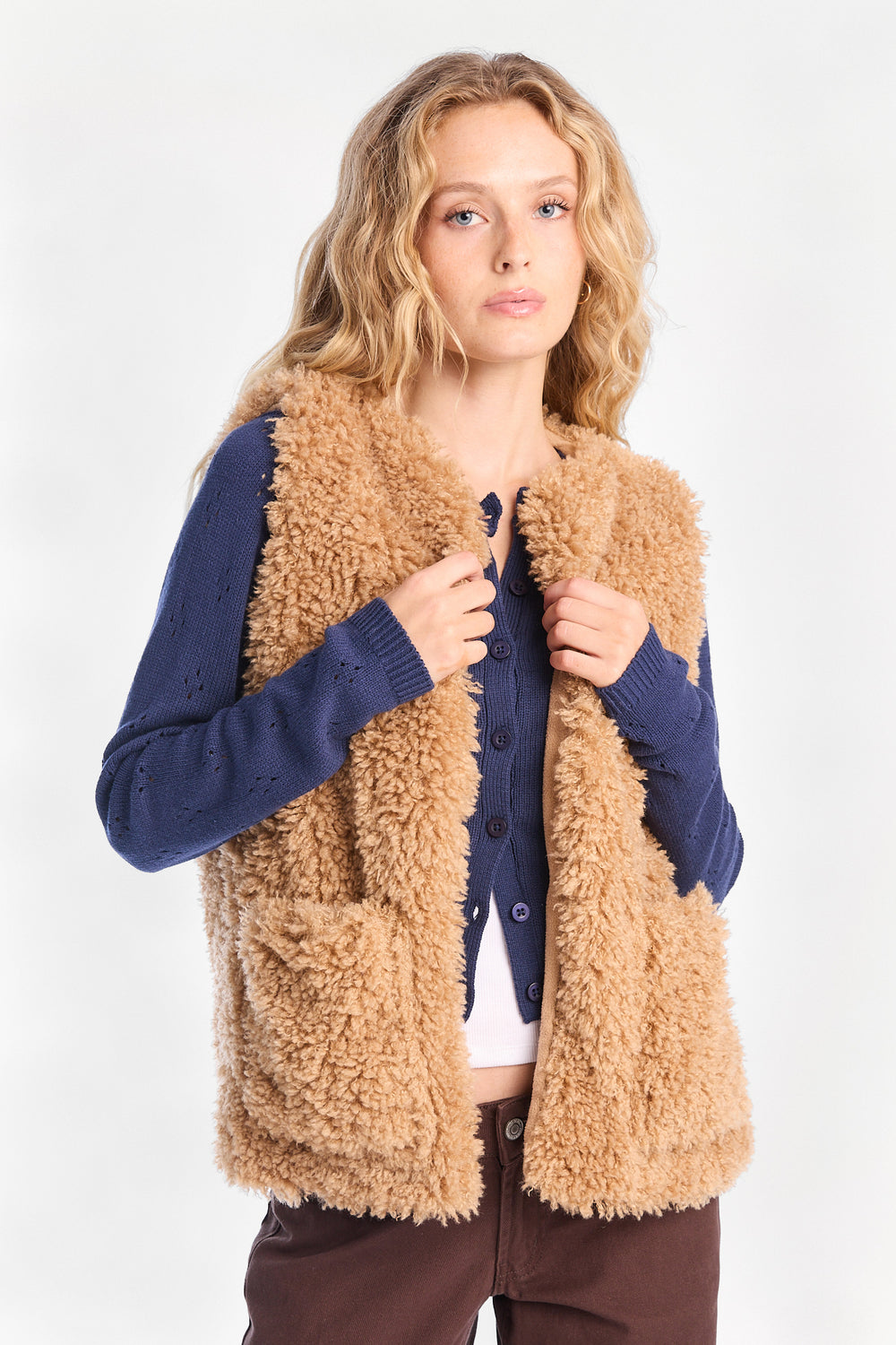 Gilet en fausse fourrure Sherpa Gilet en fausse fourrure Sherpa