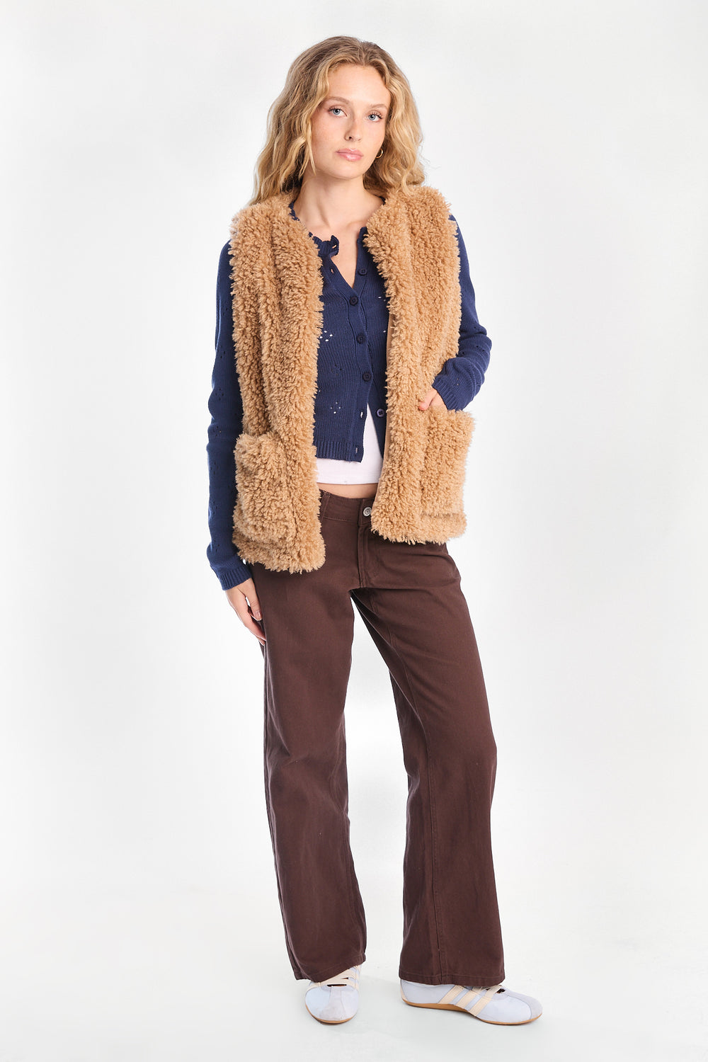 Gilet en fausse fourrure Sherpa Gilet en fausse fourrure Sherpa