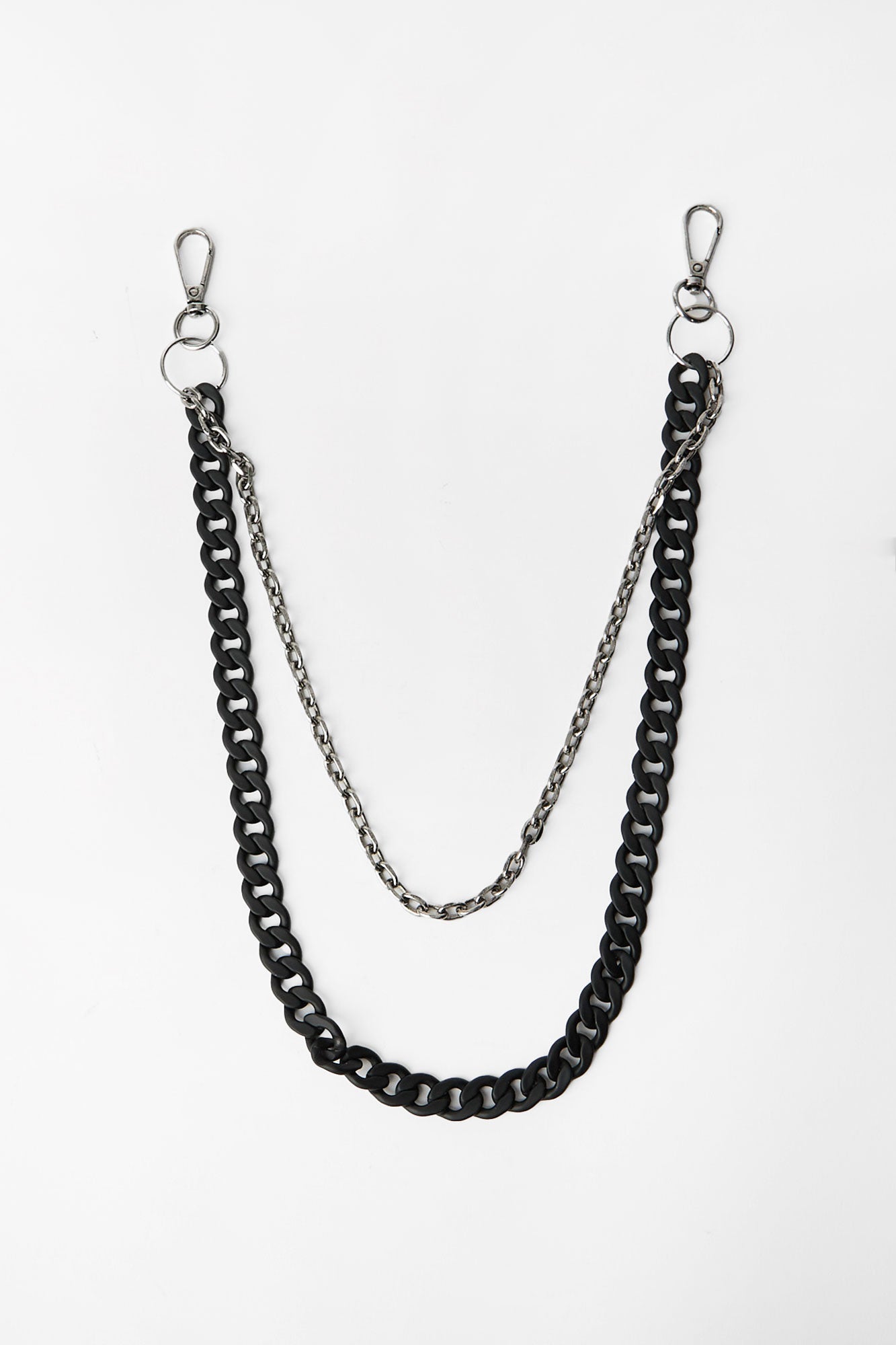 Double-Layered Wallet Chain - Black / O/S