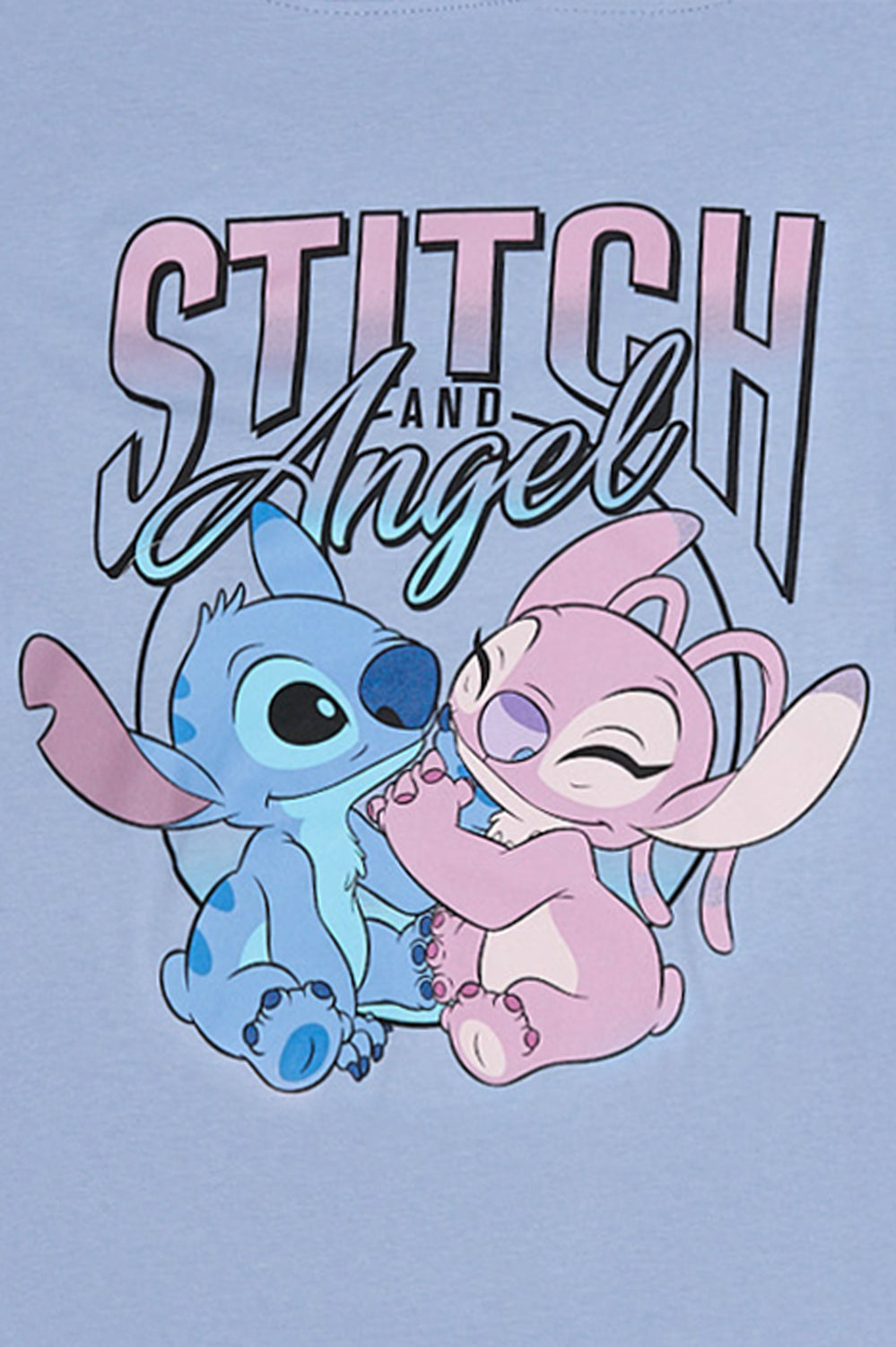 Womens Stitch and Angel Graphic Boyfriend Tee Womens Stitch and Angel Graphic Boyfriend Tee
