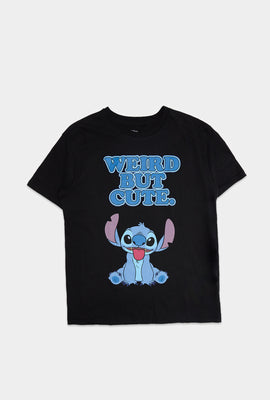Womens Stitch Weird But Cute Boyfriend Tee
